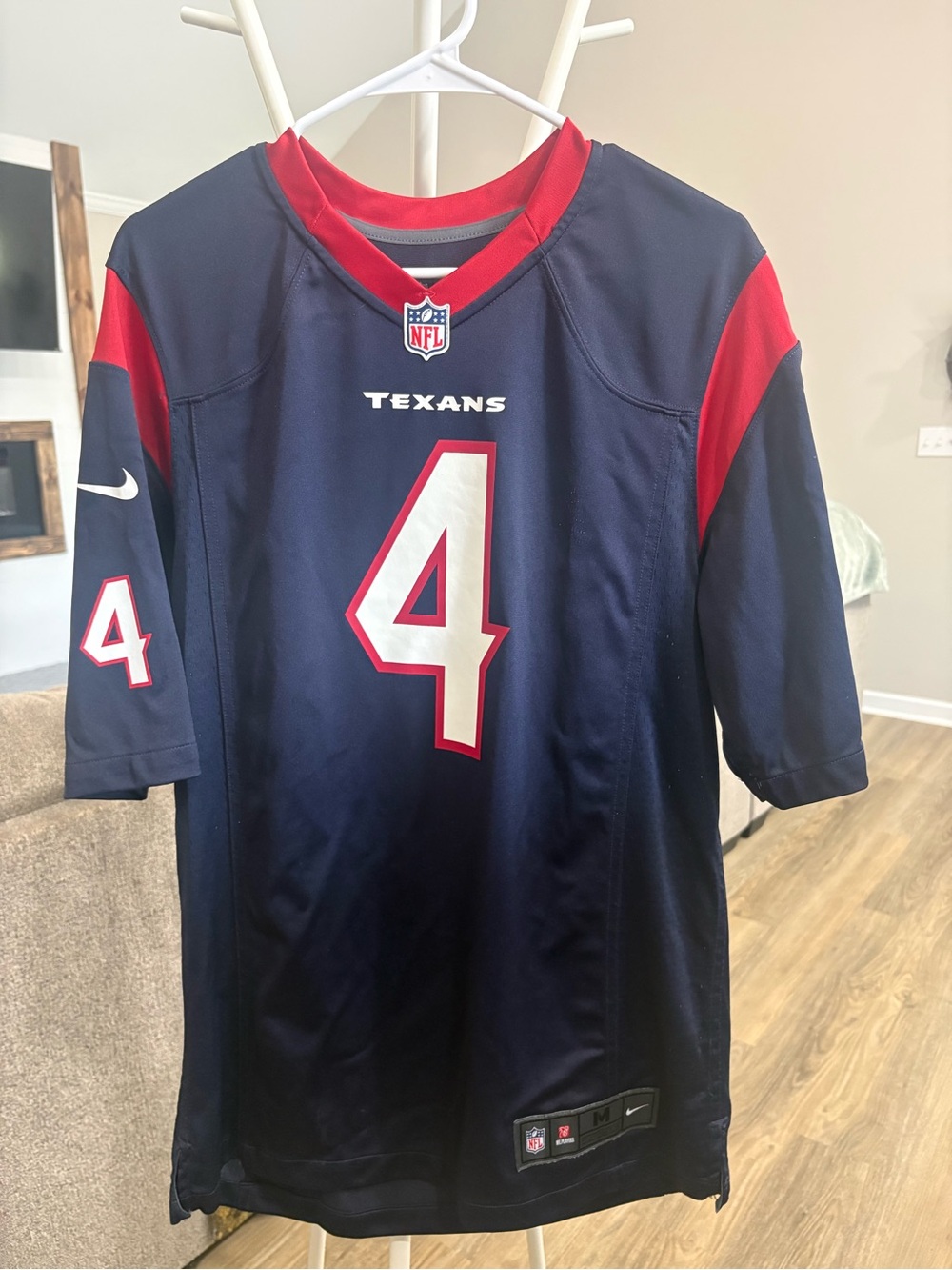 Nike Houston Texans #4 Navy and Red Football Jersey - Men's